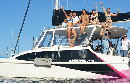 The Rockfish crew have some fun on the Harbour