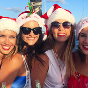 The Rockfish crew enjoy their Xmas party cruise on the harbour